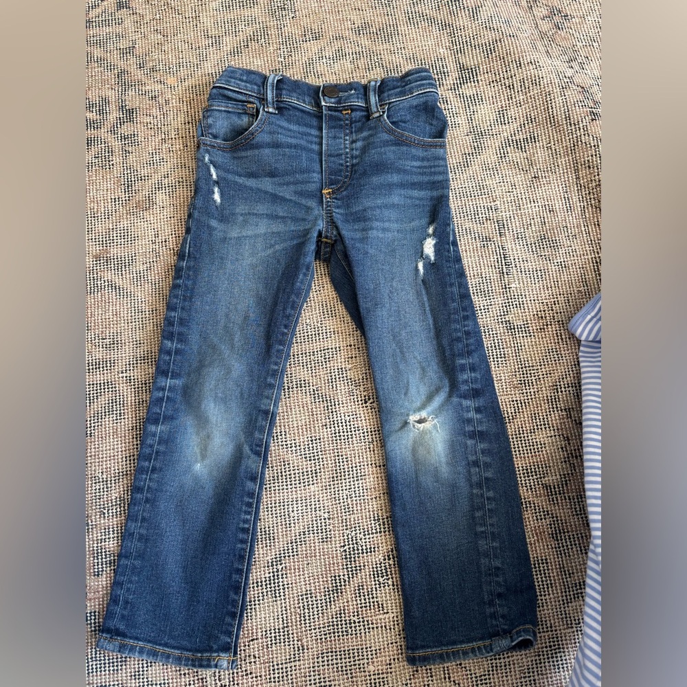 GAP kids Distressed Blue Straight Leg Jeans